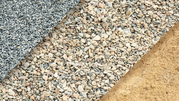 Grava y arena para construcción