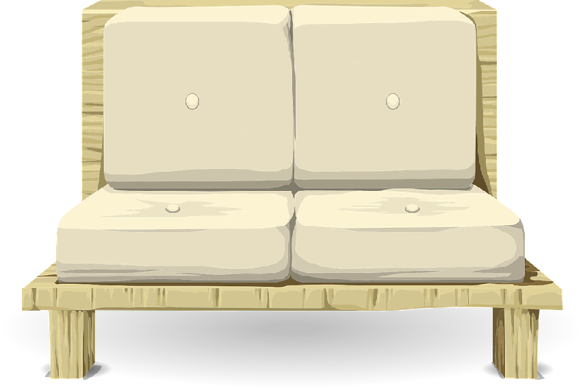 sofa con tarimas de madera