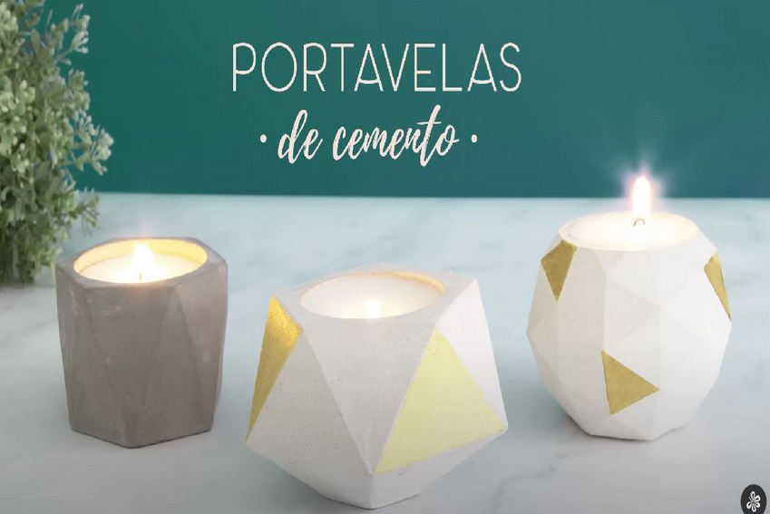 ¿cómo hacer un portavelas de cemento para decorar?